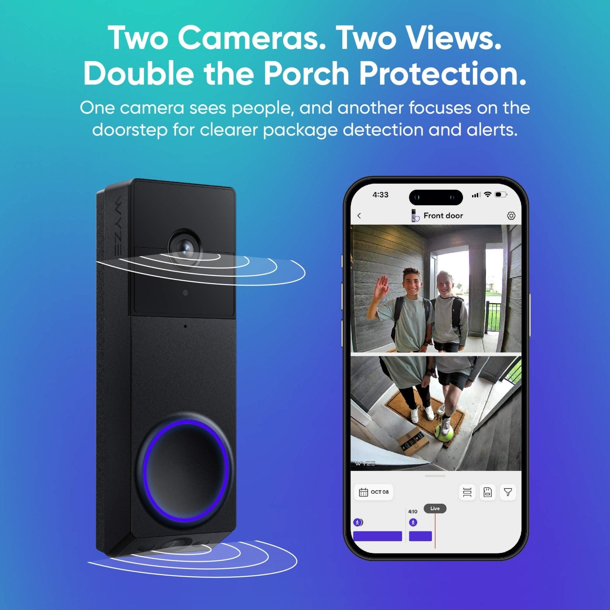 (Refurbished) Wyze Duo Cam Battery Doorbell